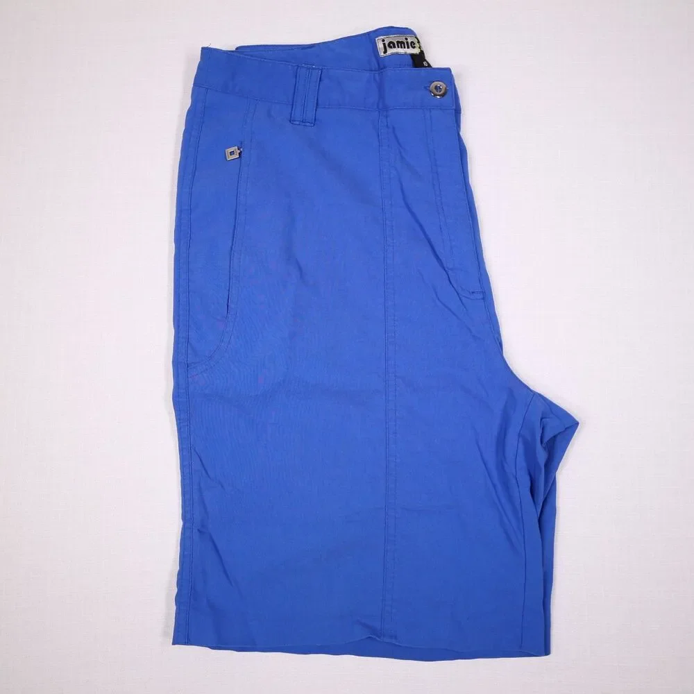 jamie sadock Blue Bermuda Performance Golf Shorts Women's Size 10 Zipper Pockets